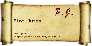 Pint Jutta névjegykártya